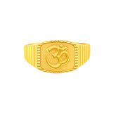 Mens' 22K Gold Solid Om Ring