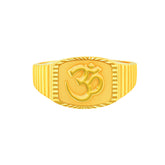 Mens' 22K Gold Solid Om Ring