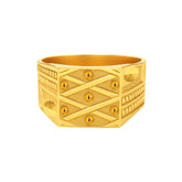 22K Gold Square Baby Ring