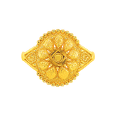 22K Gold Filigree Carved Baby Ring