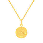 22K Yellow Gold Initial M Pendant with gold weight of 2.01g
