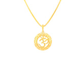 22K Yellow Gold Religious Om Large Pendant with gold weight of 3.86g