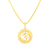 22K Yellow Gold Religious Om Large Pendant with gold weight of 3.86g