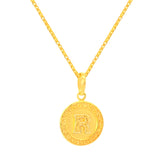 22K Yellow Gold Initial R Pendant with gold weight of 2.01g