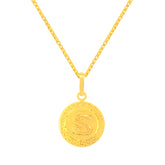22K Yellow Gold Initial S Pendant with gold weight of 2.04g