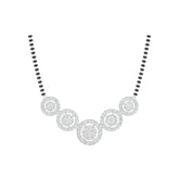 18k White Gold and Diamond Mangalsutra Necklace and gold weight of 8.43g
