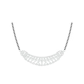 18k White Gold and Diamond Mangalsutra Necklace with gold weight of 8.43g