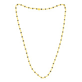 22K Gold Dark Bead Tulsi Mala 24 Inch