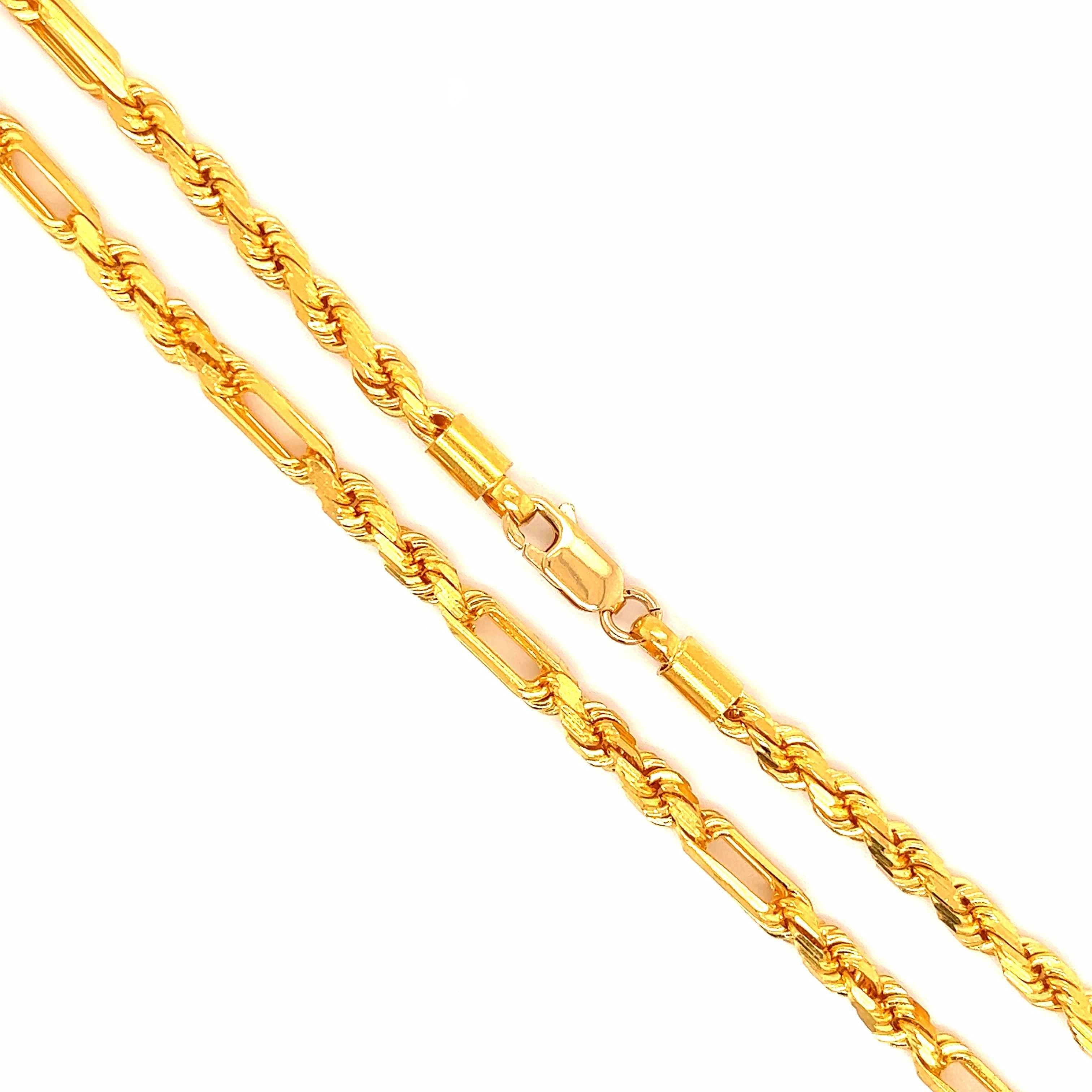 Mens 20 inch gold rope chain Clearance