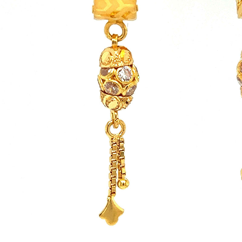 22K Gold Opulent CZ Huggie Earrings
