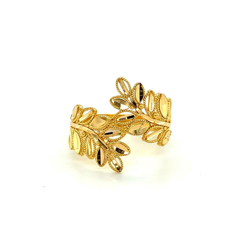 22K Gold Leaf Wrap Ring Gold Palace