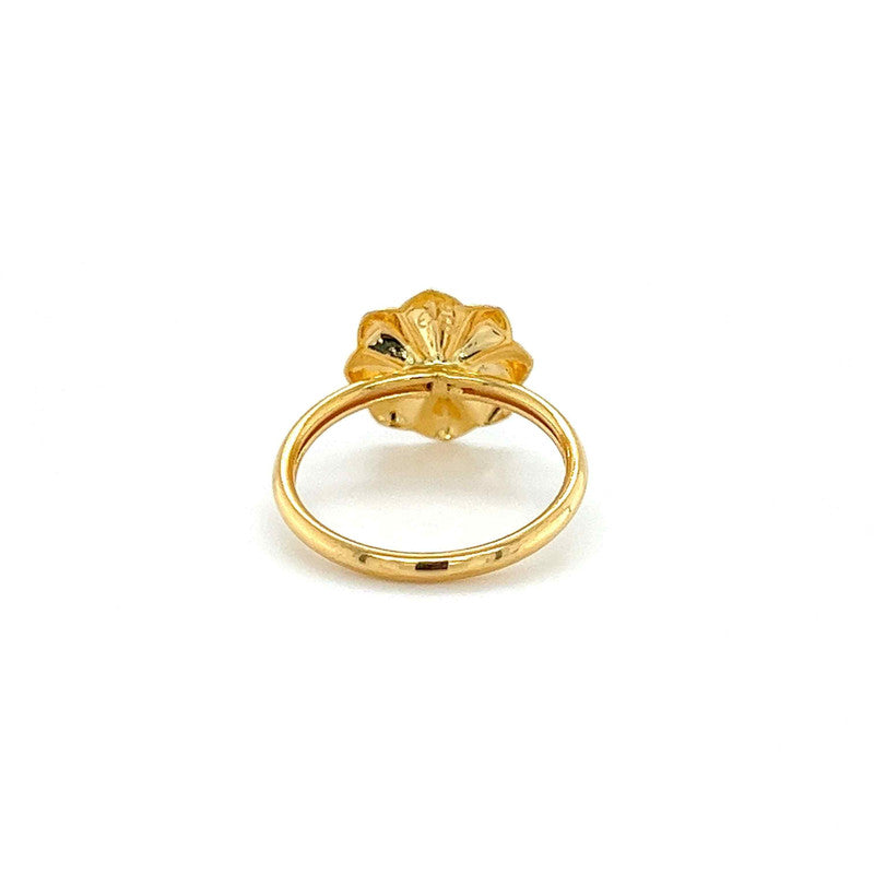 22K Gold Three Tone CZ Ring