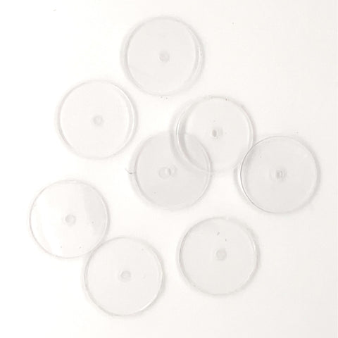 Hard Plastic Disk for Earrings - 3 Pairs