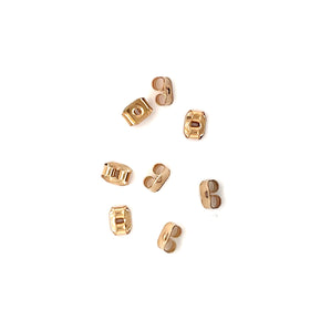 Gold-plated Push Back Earrings Screws - Pair of 3