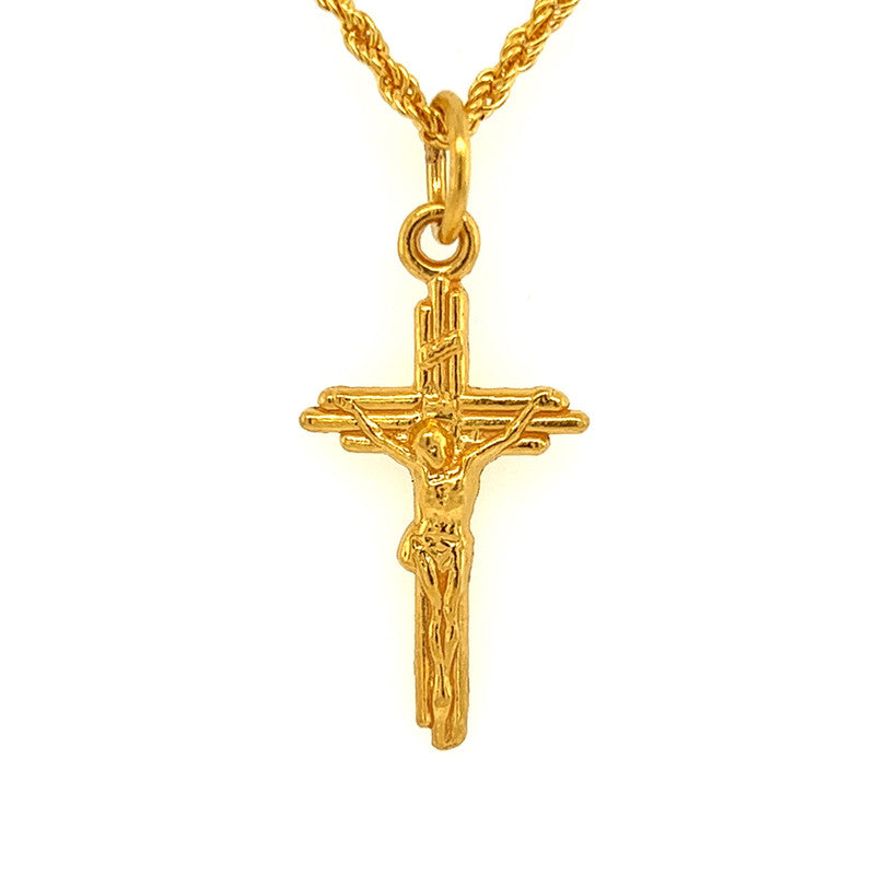 22K Gold Crucifix Christian Pendant Gold Palace