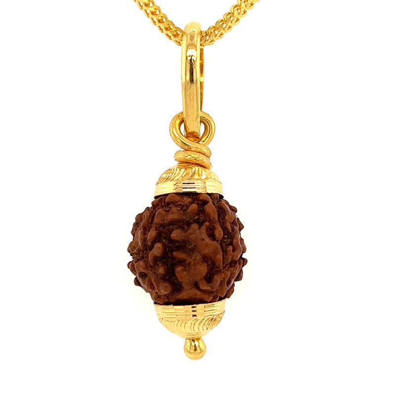 22K Gold Classic Rudraksha Pendant Gold Palace