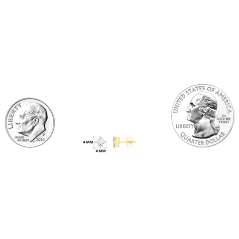 18k White Gold and Diamond Stud with gold weight of 1.17g