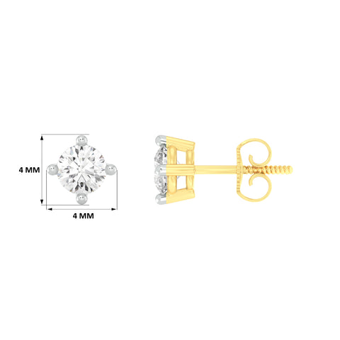 18k White Gold and Diamond Stud with gold weight of 1.17g