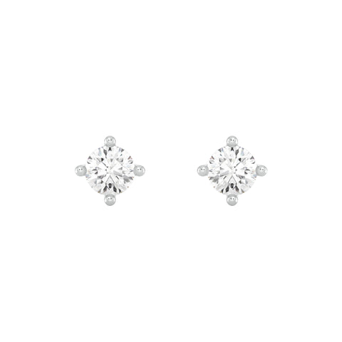 18k White Gold and Diamond Stud with gold weight of 1.17g