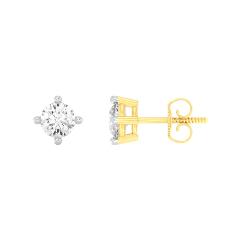 18k White Gold and Diamond Stud with gold weight of 1.17g