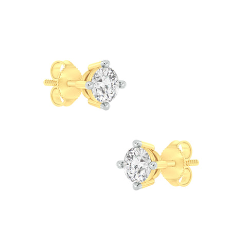 18k White Gold and Diamond Stud with gold weight of 1.17g