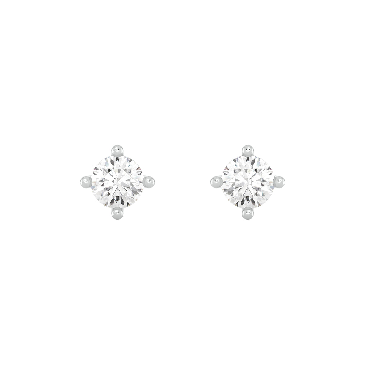18k White Gold and Diamond Stud with gold weight of 1.26g