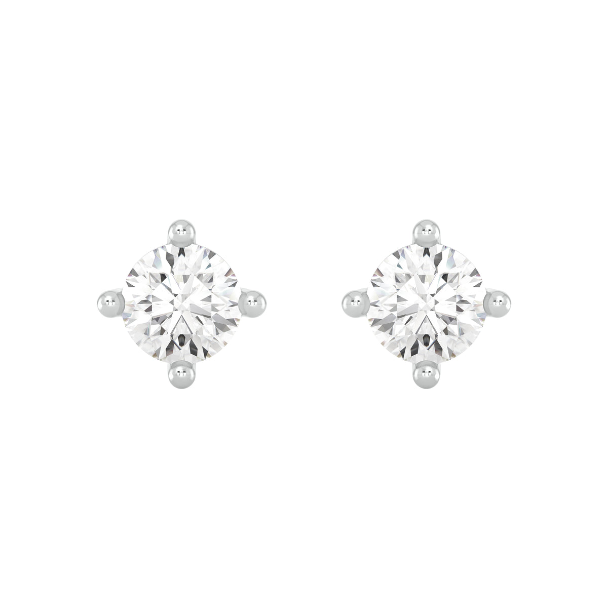 18k Yellow Gold and Diamond Stud with gold weight of 1.17g