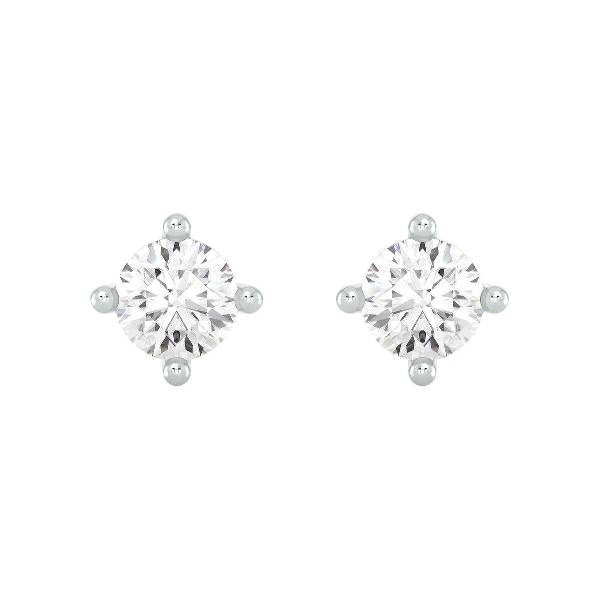 18k Yellow Gold and Diamond Stud with gold weight of 1.24g
