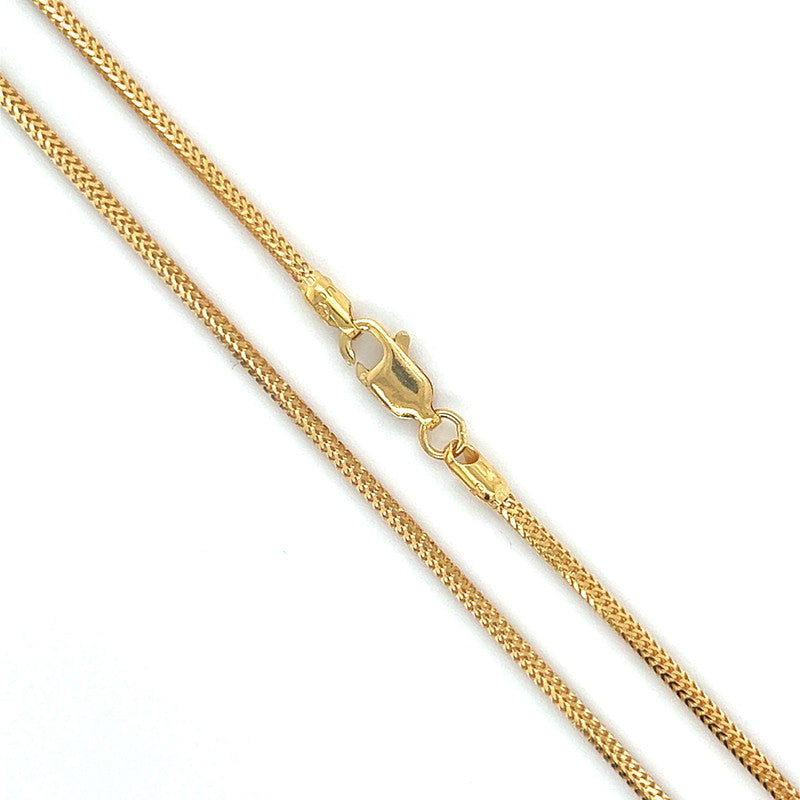 22K Gold Fox Chain 16 Inches