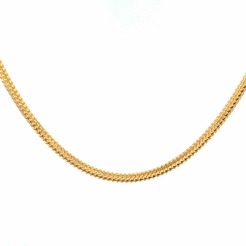 Fox Chain Design 22K Gold Fox Chain 18 Inches – Gold Palace