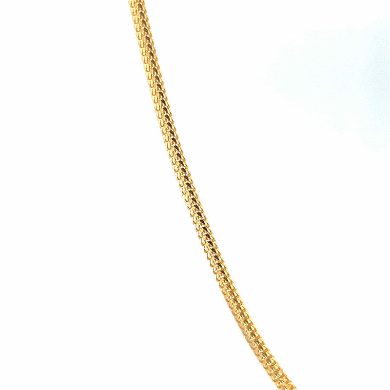 22K Gold Fox Chain 18 Inches