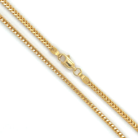 22K Gold Classic Foxtail Chain 20 Inches