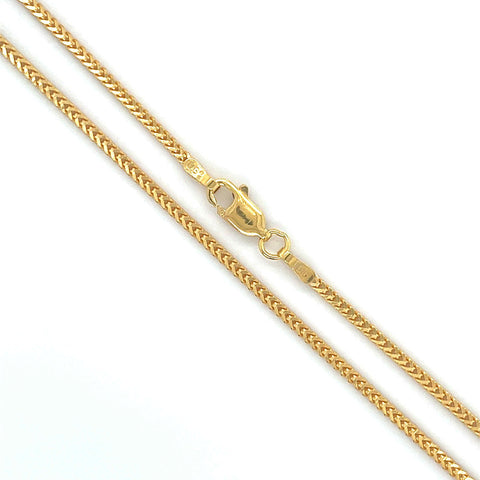 22K Gold Simple Foxtail Chain 22 Inches