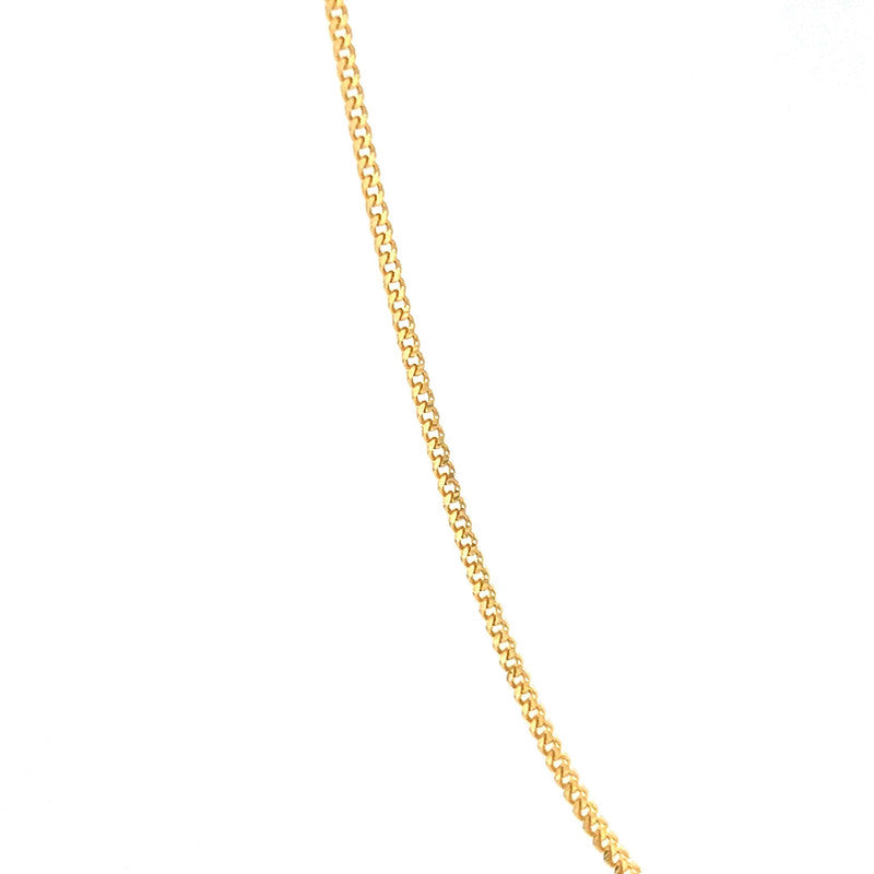 22K Gold Light Foxtail Chain 16 Inches