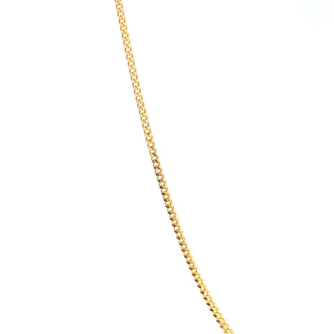 22K Gold 16 Inches Dainty Foxtail Chain