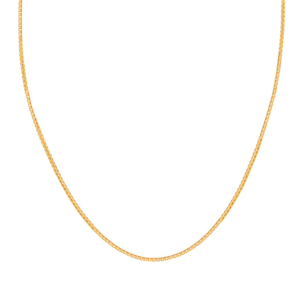 22K Gold Classic 18 Inch Box Chain