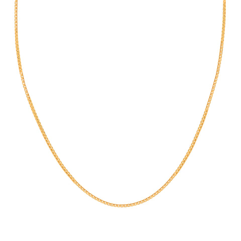 22K Gold Classic 18 Inch Box Chain
