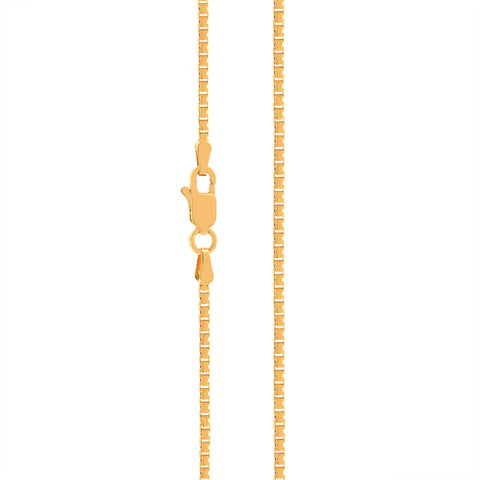 22K Gold Classic 18 Inch Box Chain