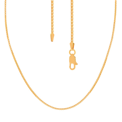 22K Gold Classic 18 Inch Box Chain