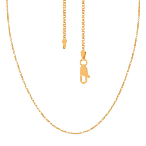 16'' Yellow Gold  Fancy Box Chain 1.5MM