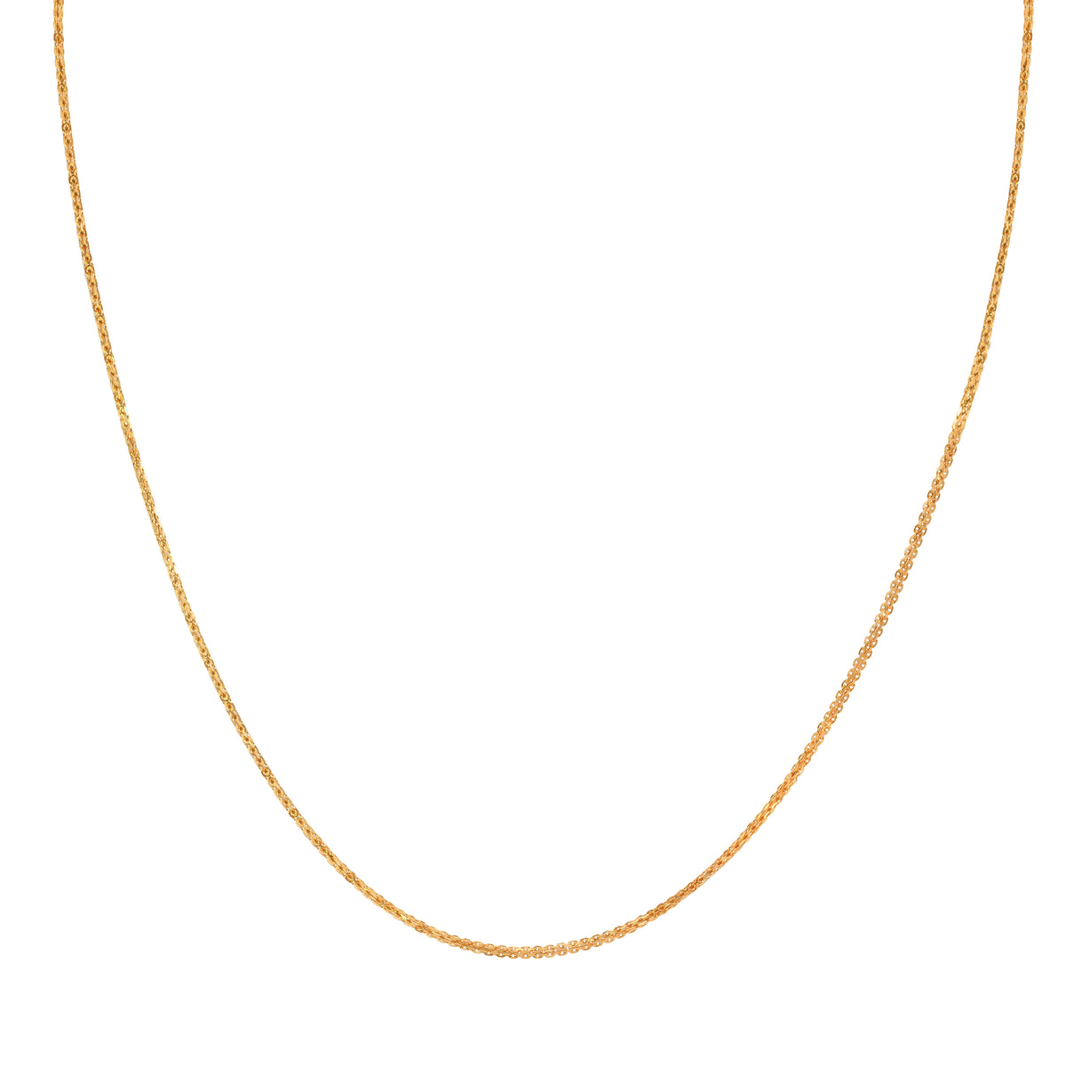 19'' Yellow Gold Link Chain 1MM