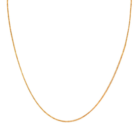 19'' Yellow Gold Link Chain 1MM