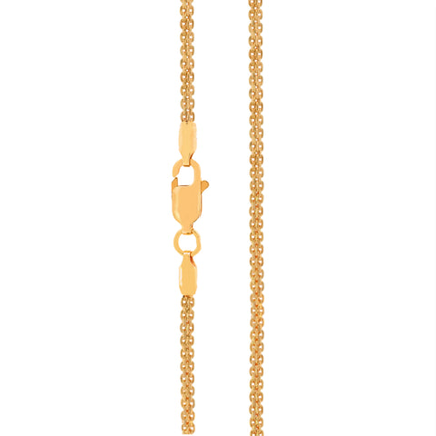 19'' Yellow Gold Link Chain 1MM