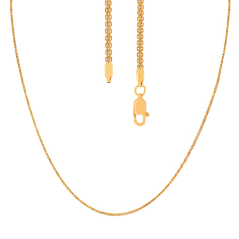 19'' Yellow Gold Link Chain 1MM