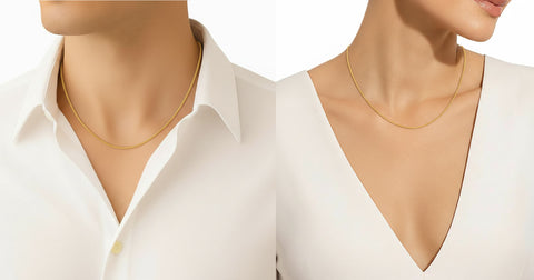 22k Yellow Gold Dainty Round Fox Chain measuring 1mm width x 16 inch length