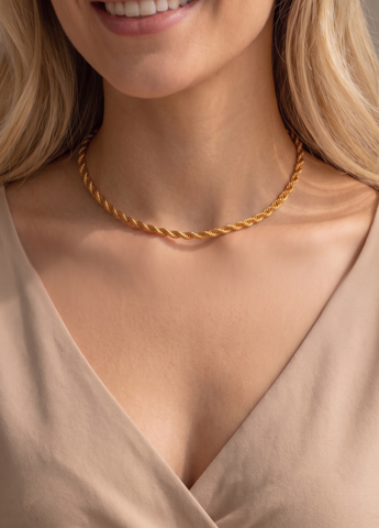 16'' Rope Yellow Gold 2.7MM