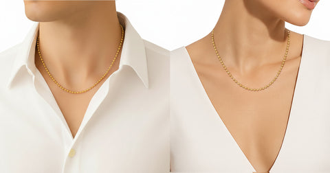18'' Ball Bead Yellow Gold 1.5MM