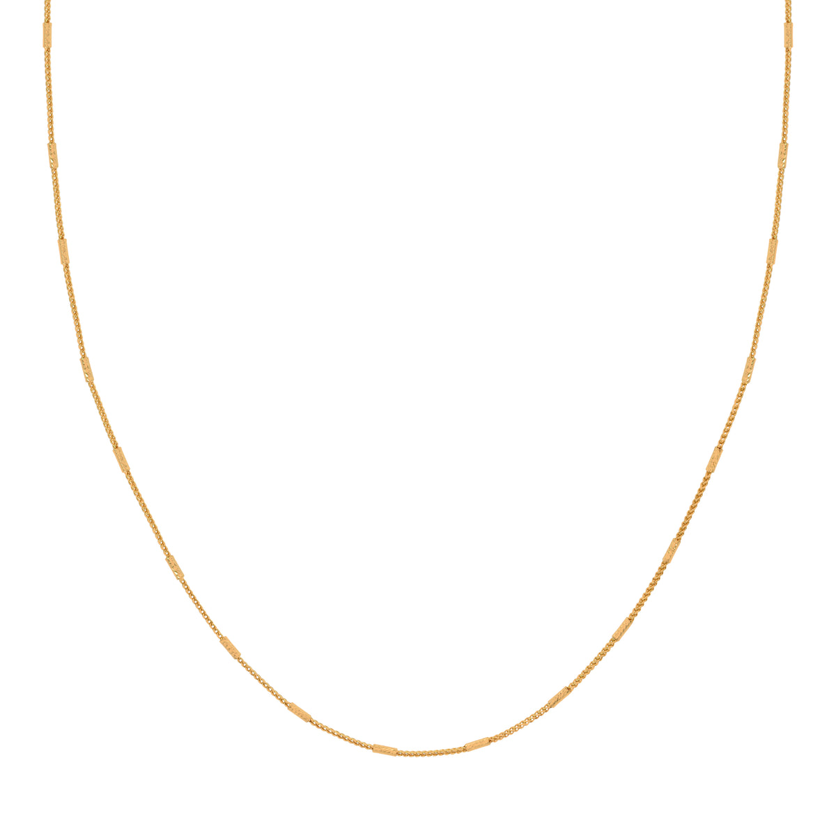 18''  Yellow Gold Stick Chain 1.51MM Width