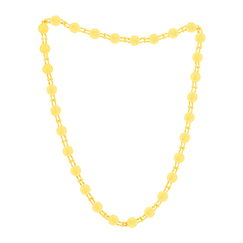 22K Yellow Gold Laxmi Coin Graceful Necklace