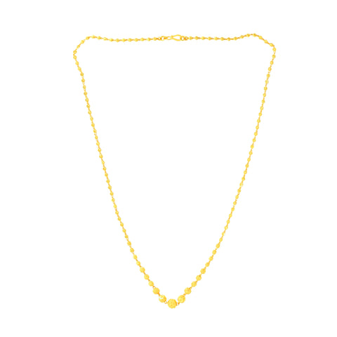 22K Yellow Gold Ball-Bead Exquisite Necklace